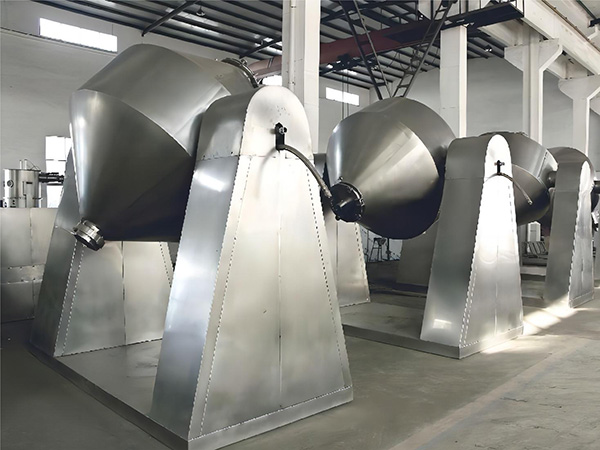 Double cone rotary vacuum drying